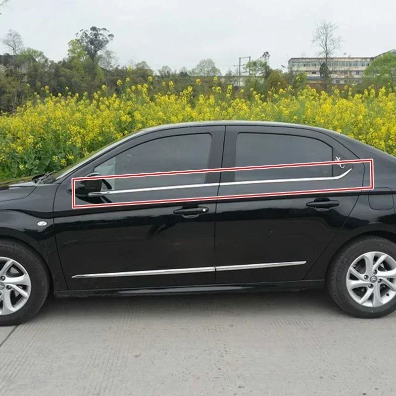 

4 шт. черное или хромированное резиновое оконное стекло для Peugeot 301 2013-2017 9805767980, защитное уплотнение для Citroen Elysee 2014-2016