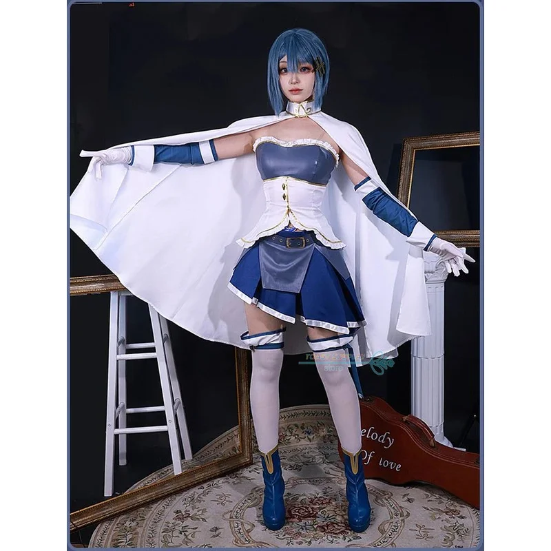 Miki Sayaka косплей аниме Puella Magi Madoka Magica костюм сексуальное платье для вечеринки