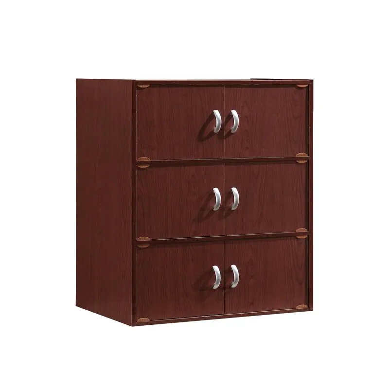 

6-Door Wood Cabinet, Brown