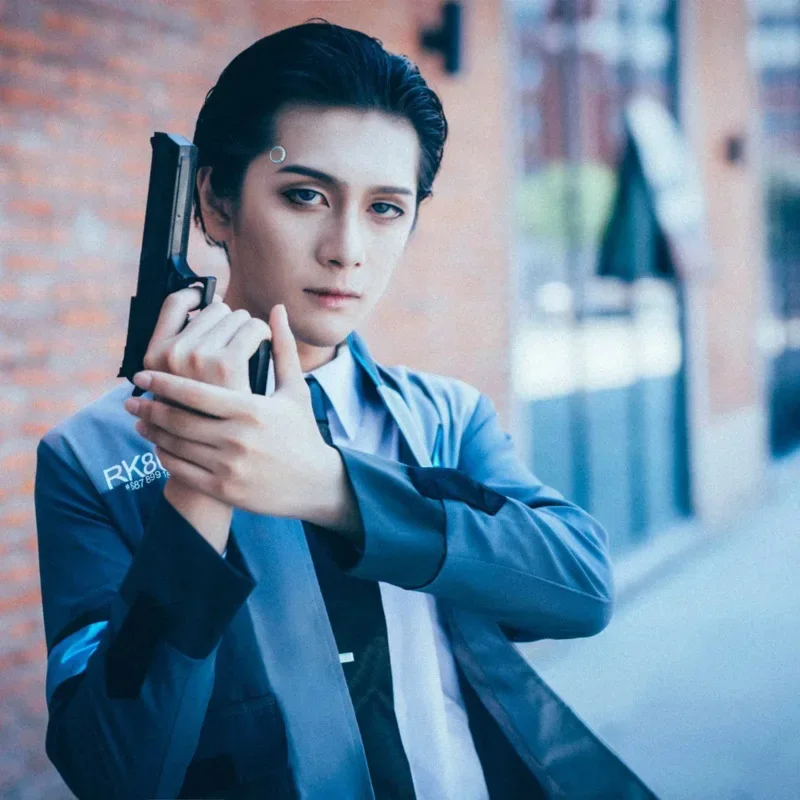 Детройт: Стать человеком RK800 Коннор Косплей Костюм Полный наряд Куртка Пальто MN3