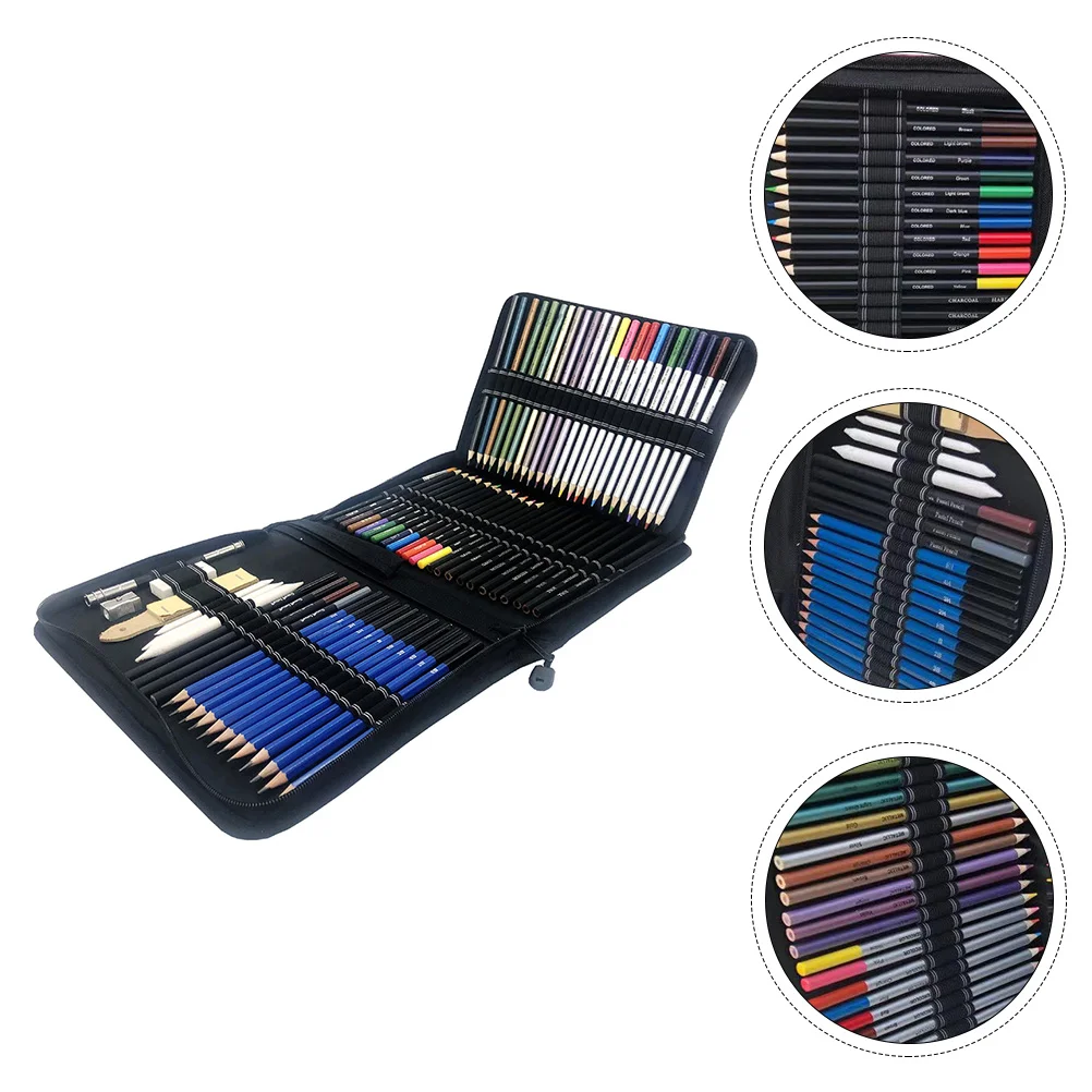 

Набор цветных карандашей с 72 рисунками