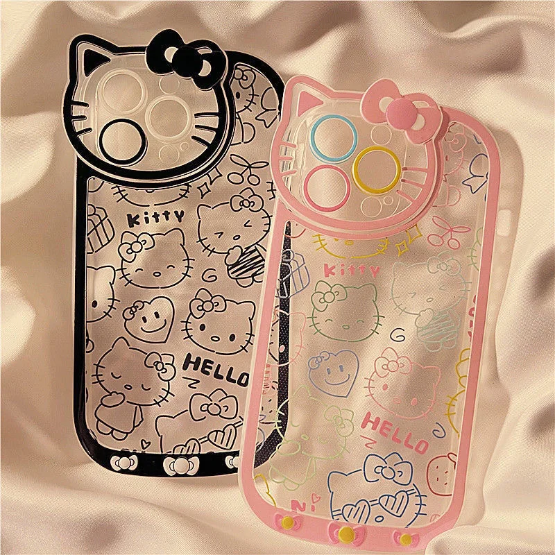 

Hello Kitty Angel Eyes Design Phone Cases For iPhone 13 12 11 Pro Max XR XS MAX X Back Cover