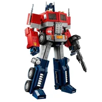 10302 New Optimus Prime Transformers Mech Model Building Blocks Technical Car Movies Robot Bricks DIY Toys Gifts For Adults Boys