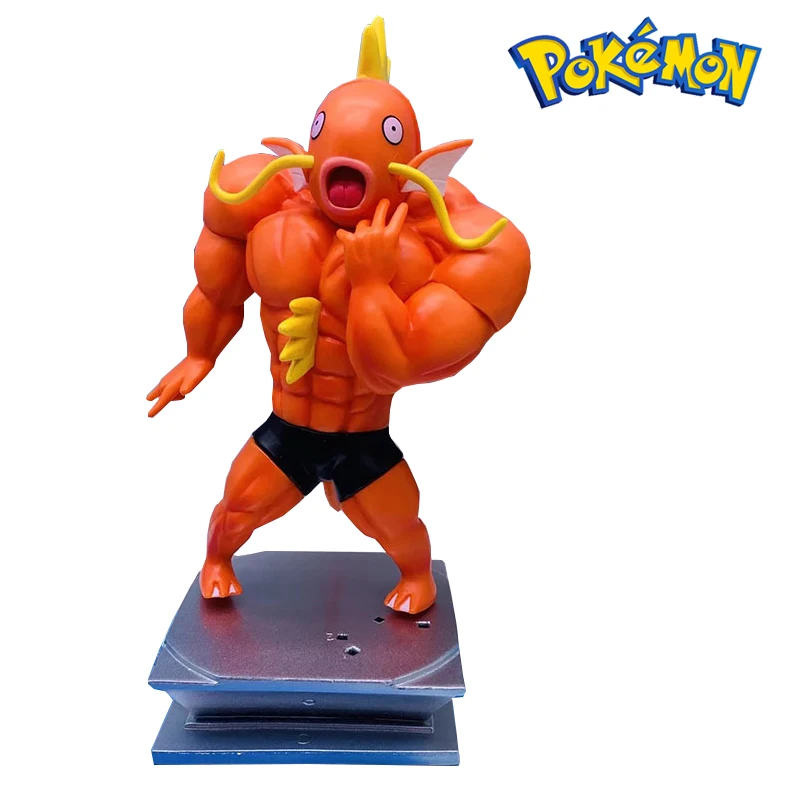 

Мышечная фигурка Pokemon Magikarp забавная анимация из ПВХ периферийный смешной мультфильм настольные аксессуары Карманный Монстр подарок для де...