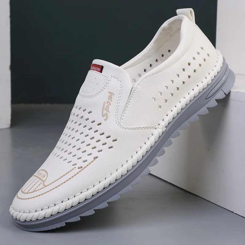 

Men Loafers 2022 New Leather Shoes Men's Casual Shoes Breathable Sneakers Male Driving Shoes Comfort Flats Plus Size