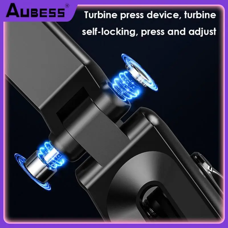 

Abs Mobile Phone Bracket Adjustable Rear View Mirror Buckle Holder Suitable For 4.0-7.0 Inches Mobile Phone 1080 Degree Rotation