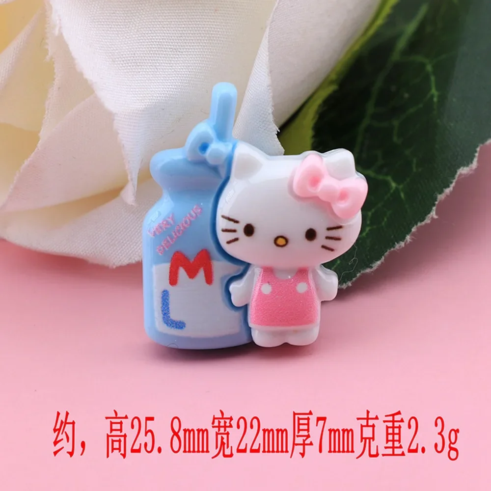 10 шт. резиновые Мультяшные пищевые котенки с плоским основанием каменные фигурки