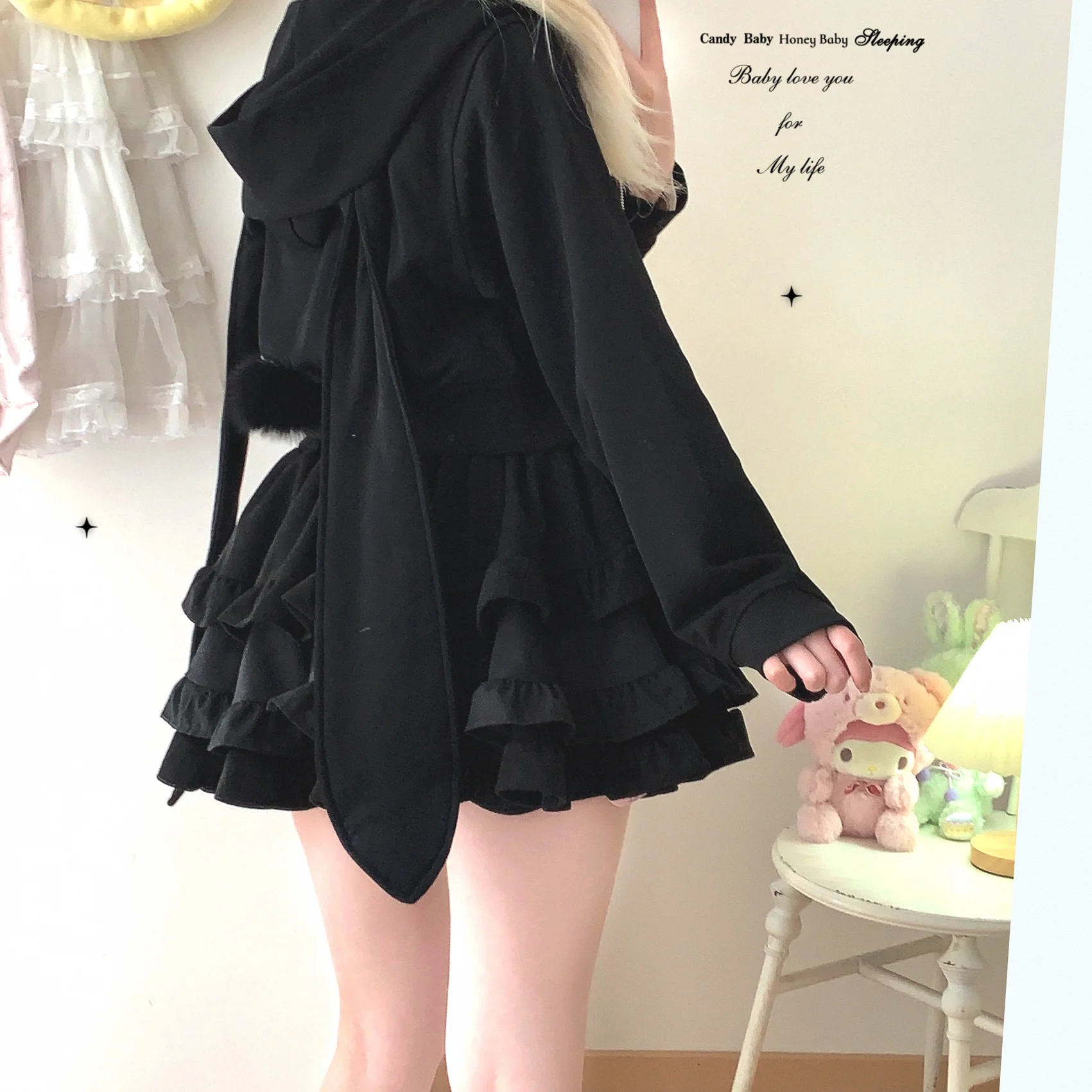 Осенняя винтажная Вельветовая мини-юбка с оборками и завышенной талией