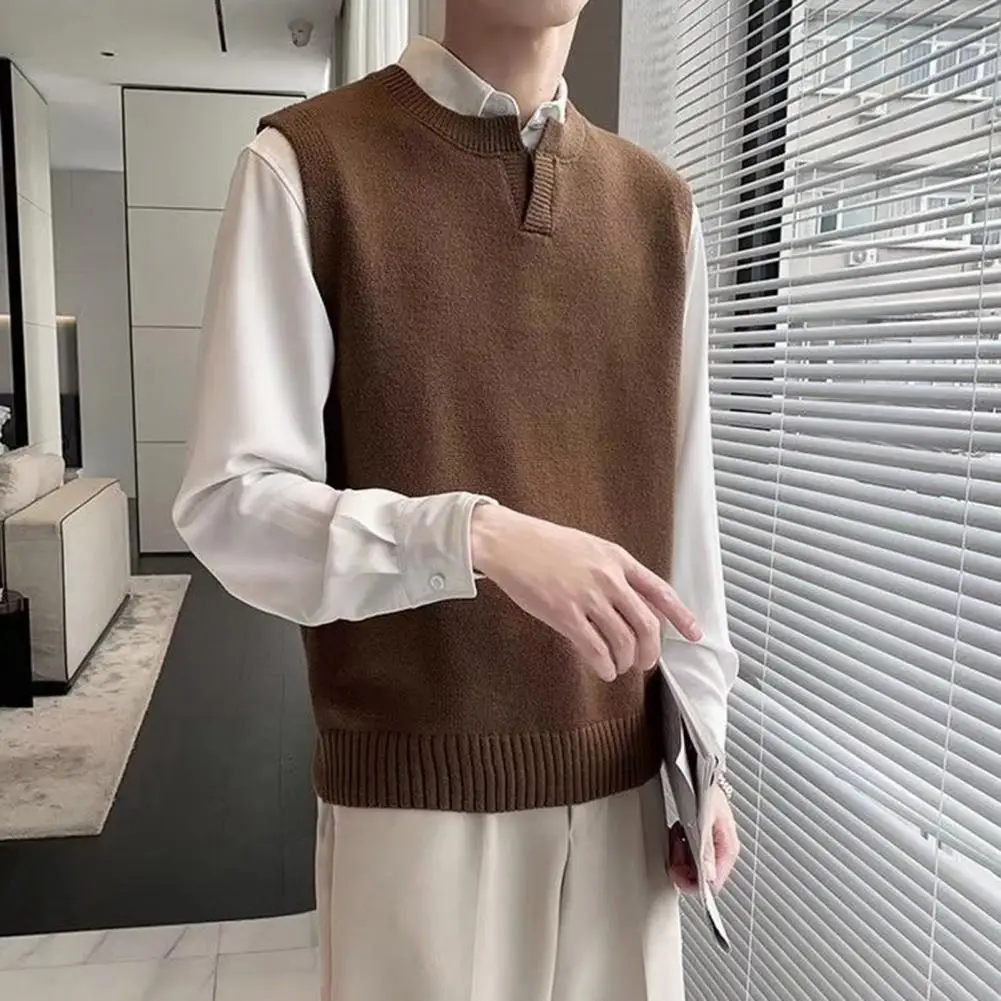 

Trendy Men Sweater Loose Soft Elastic Young Style Spring Sweater Sweater Vest Spring Sweater