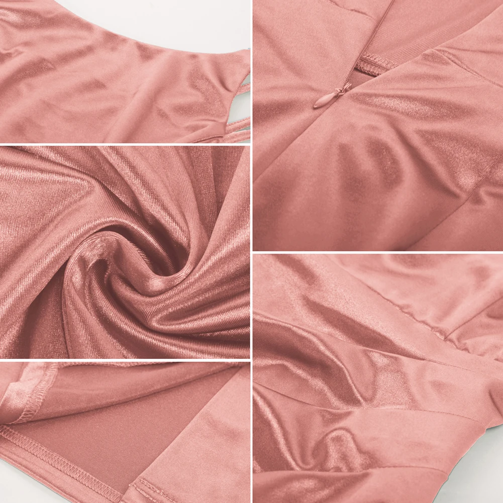 Женское вечернее платье с перекрестной спинкой облегающее круглым вырезом и