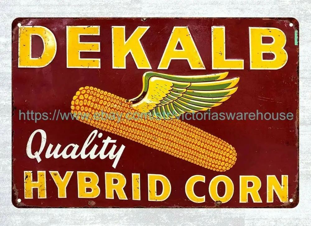 

DEKALB кукурузная металлическая жестяная вывеска предметы интерьера дома