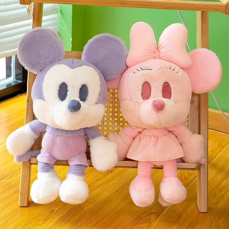 

45-95cm New Disney Cartoon Mickey Mouse Minnie Plush Toy Sleeping Pillow Kawaii Anime Doll Children Couple Doll Birthday Gifts
