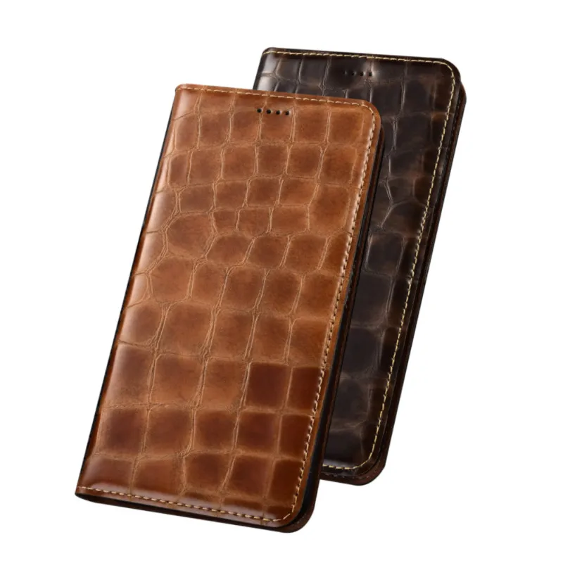 

Flip Calfskin Genuine Leather Credit Card Case For Xiaomi Poco X3 NFC/Xiaomi POCO F2 Pro/Xiaomi POCOphone F1 Phone Cases Cover