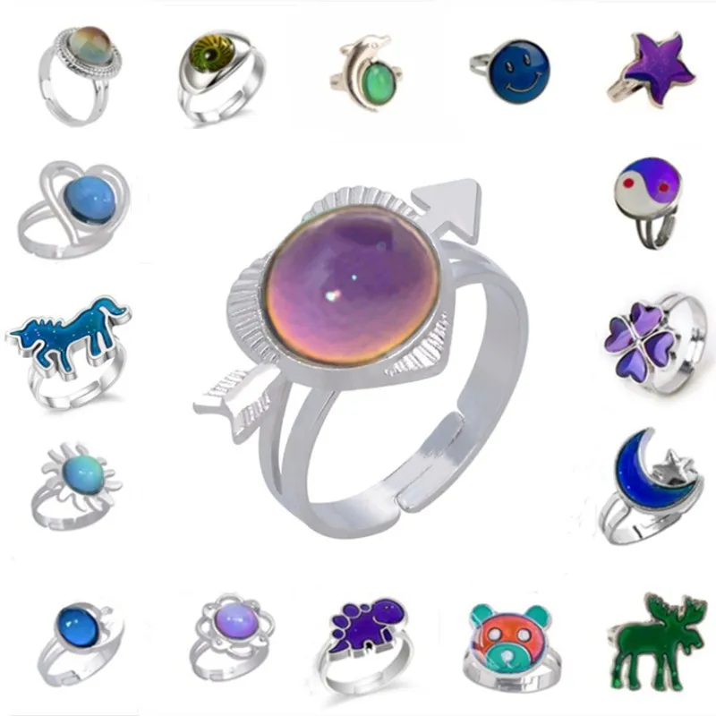 

PRF Bear Rings Innovative Jelly Color Resin Adjustable Ring Jewelry Valentine's Day Gift