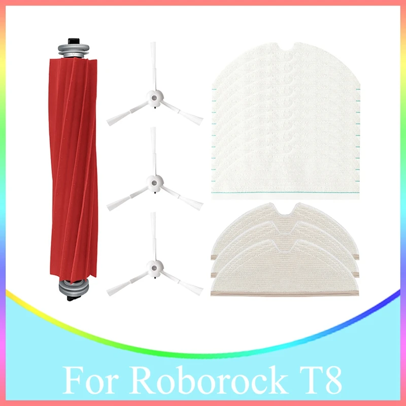 

Replacement Parts Main Brush Edge-Sweeping Brushes Mop Cloth For Roborock T8 Robot Vacuum Cleaner Accessories Kits