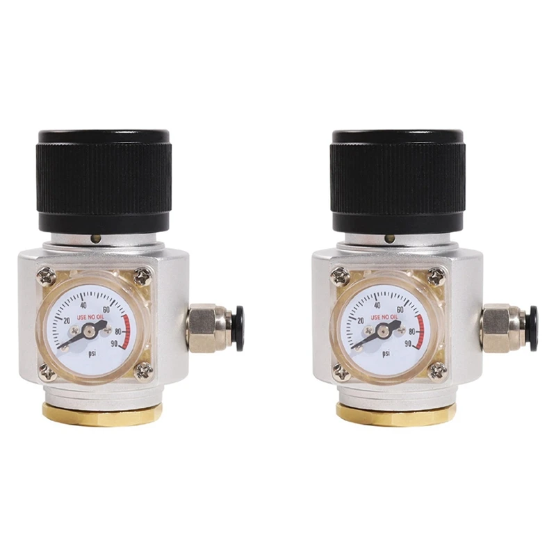 

2X CO2 Keg Charger Gas Regulator Pressure Reducer Adapter For Sodastream Glass Bottles Aquarium Beer Water Plants,BE030