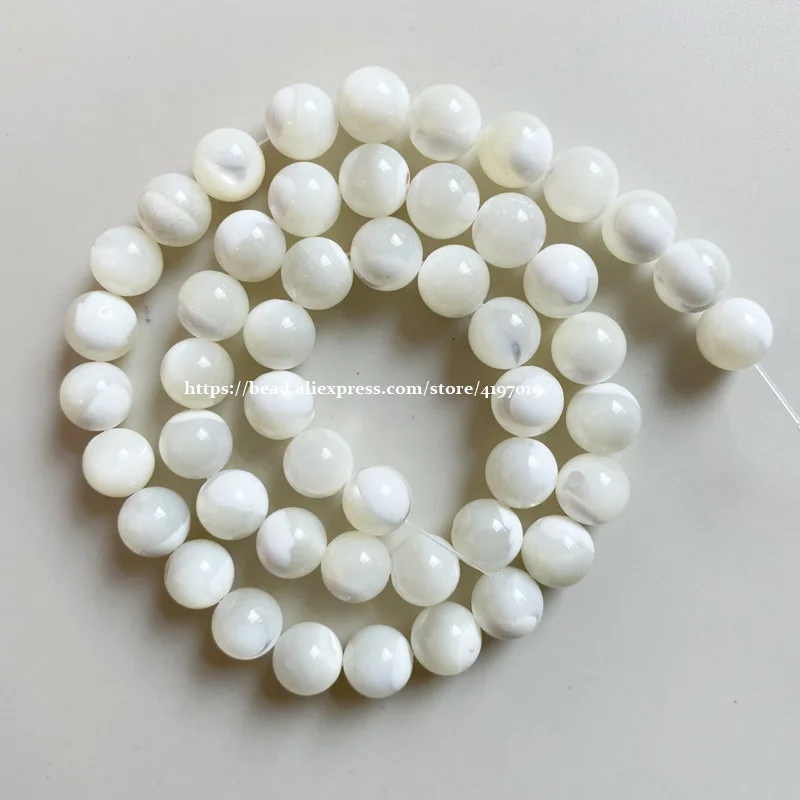 

Free Shipping AAAA Quality Natural Shinning Trochus Shell Loose Beads 6 8 10 MM Pick Size for Jewelry Making