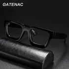 Оправа для очков для коррекции зрения для мужчин и женщин, винтажная ацетатная прозрачная квадратная в ретро стиле, для близорукости