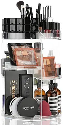 

POPTOP вращающийся органайзер для макияжа, держатель для косметики, контейнер для хранения макияжа с поворотом на градус, демонстрационная по...