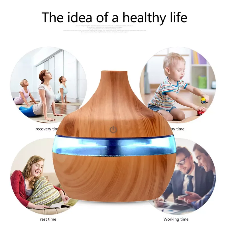 

NEW2023 Z30 Humidifier Essential Aroma Oil Diffuser Purifier Ultrasonic Wood Air Humidifier USB Mini Mist Maker LED Light Night