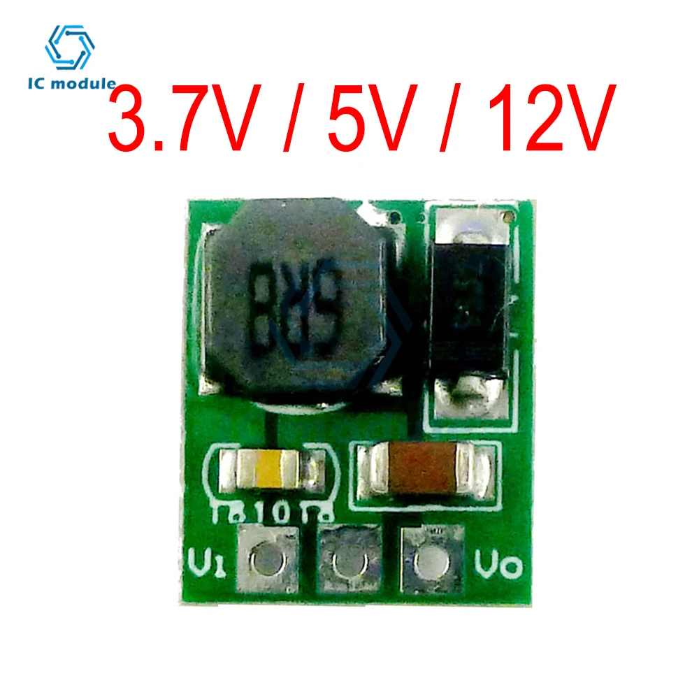 

6W Mini DC-DC Step-up Converter Module 3V 3.3V 4.2V 4.5V to 3.7V 5V 12V DC Boost Converter for 18650 403040 Li-ion Battery