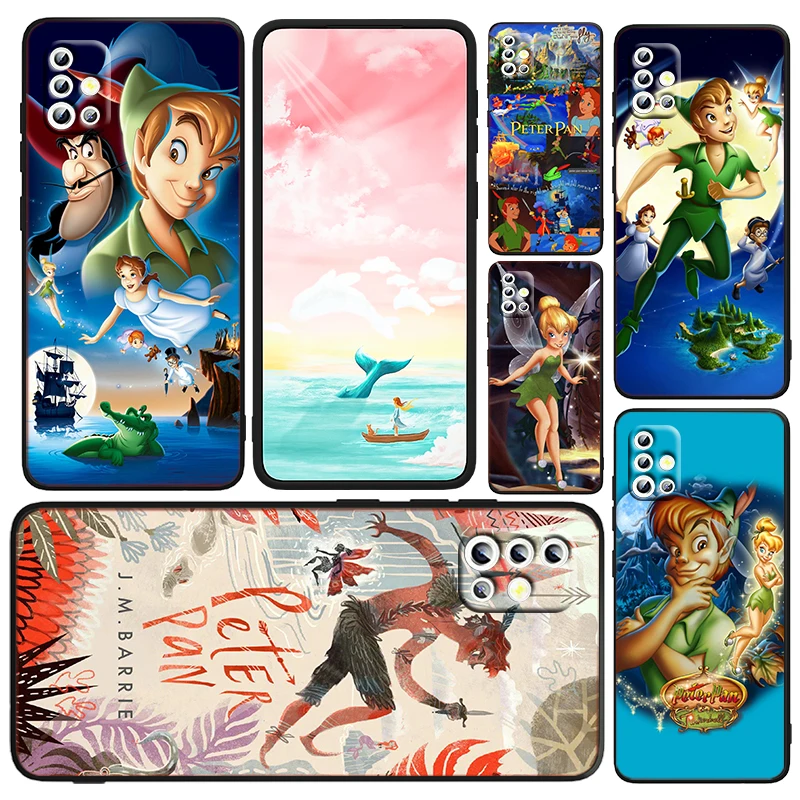 

Silicone Cover Disney Cartoon Genie Peter Pan For Samsung A91 A81 A71 A51 5G UW A41 A31 A21S A21 A11 A03 A01 Black Phone Case