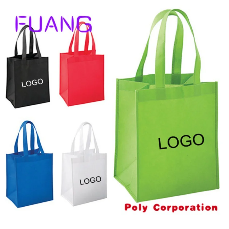 Customized reusable tote shopping bag recycled eco non woven bag with logo