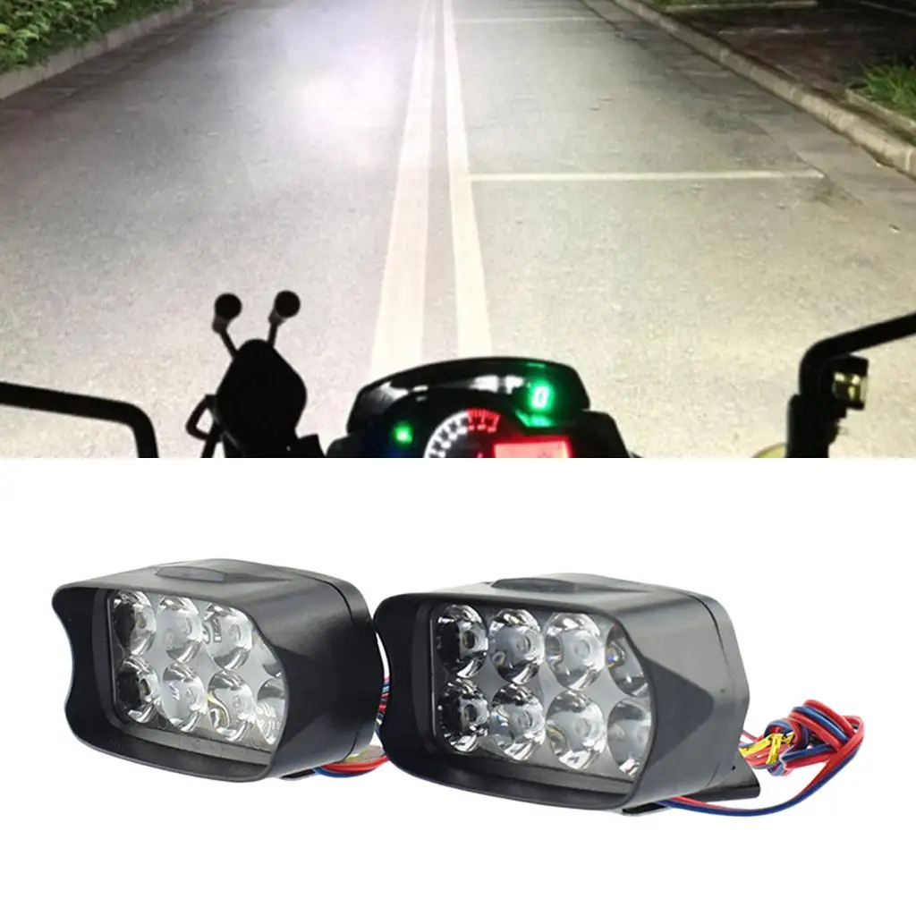 

Motorbike 8-LED 2pcs Auxiliary Fog Light 12V 12w Super Bright