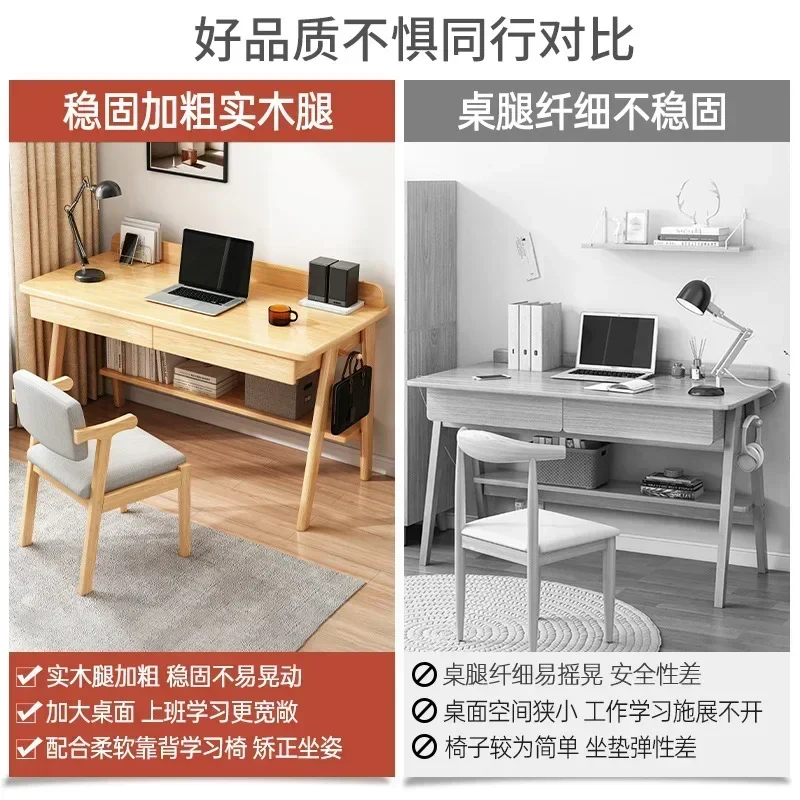 Современный компьютерный стол для дома простой письменный с стулом учебы