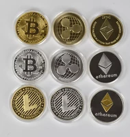 1pc gold plated coin crypto coin bitcoin bit btc coin litecoin ripple eth shiba cardano iota fil wow doge cryptocurrency coin