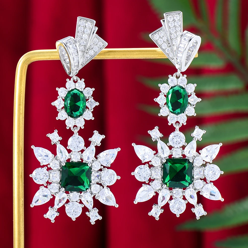 

missvikki New Hot Romantic DIY Long Tassel CZ Pendant Earrings For Women Bridal Wedding Girl Daily Surper Jewelry High Quality