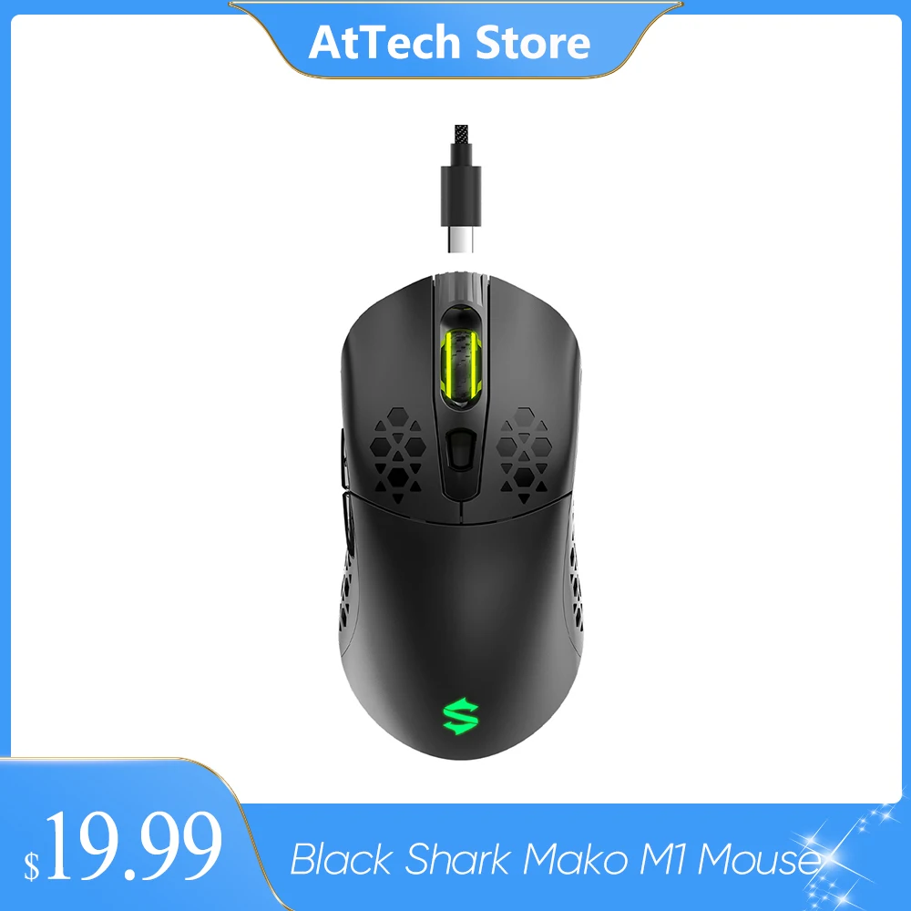 

Black Shark Mako M1 Wired/Wireless Gaming Mouse BS-M1 Dual-Mode Design Up to 17 Hours Rechargeable Battery Mouse