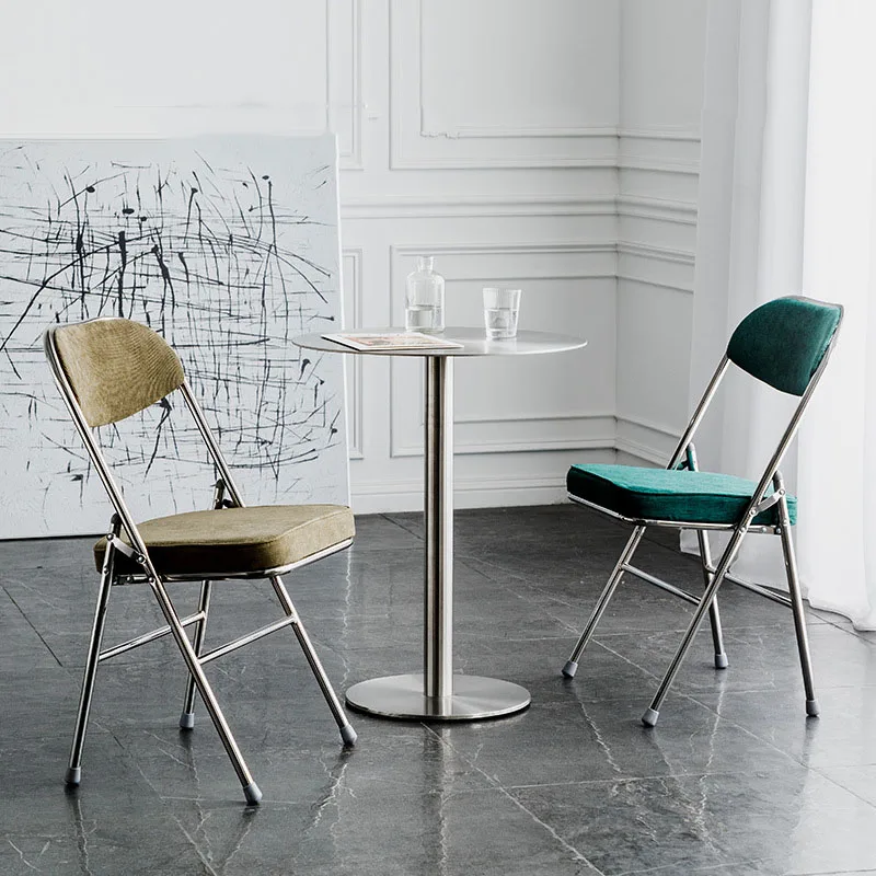 

Складные стулья в скандинавском стиле, эргономичный дизайн для кемпинга, бархатный дизайн, гостиной, сада, мебель для дома