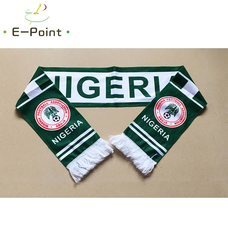 

145*16 cm Size Nigeria National Football Team Scarf for Fans 2022 Football World Cup Russia Double-faced Velvet Material