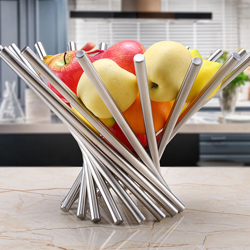 Модная креативная Фруктовая тарелка из нержавеющей стали Da Vinci корзина для