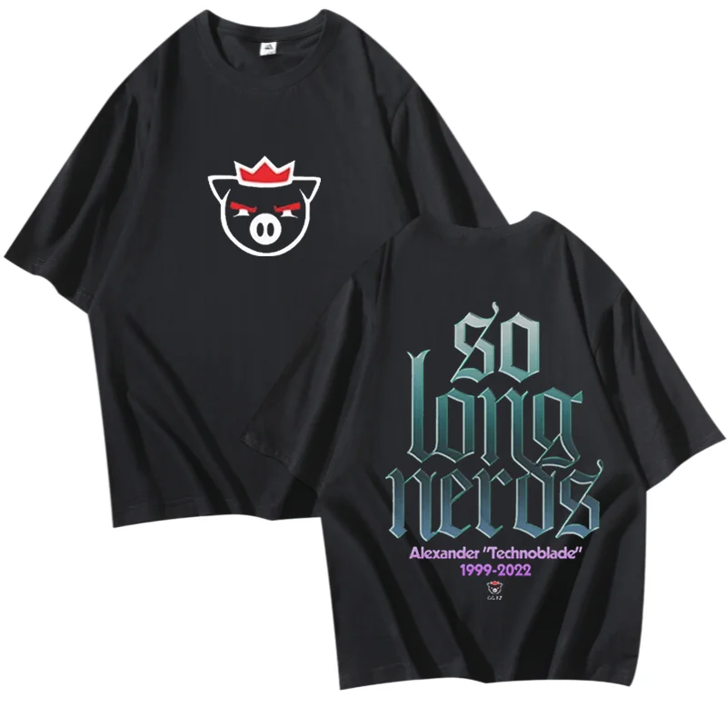 

New Technoblade Merch T-shirt 2D Print Women Men Clothes Hot Sale Tops Short Sleeve Tops Summer 100% Cotton Tee Shirt Male