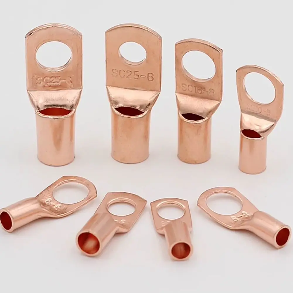 Проволочное соединение Медная медная клемма Неизолированный небольшой кабель