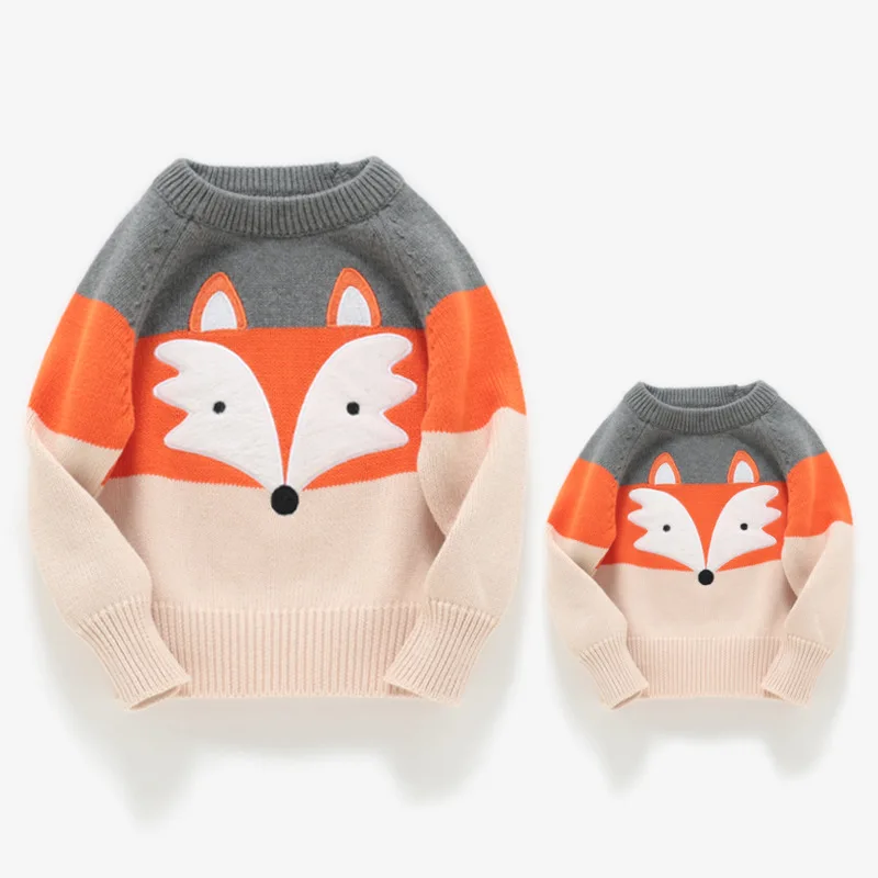 

Christmas Family Matching Clothes Mother Daughter Father Son Winter Cartoon Knitted Sweaters 2022 New Baby Girls Boy Clothes