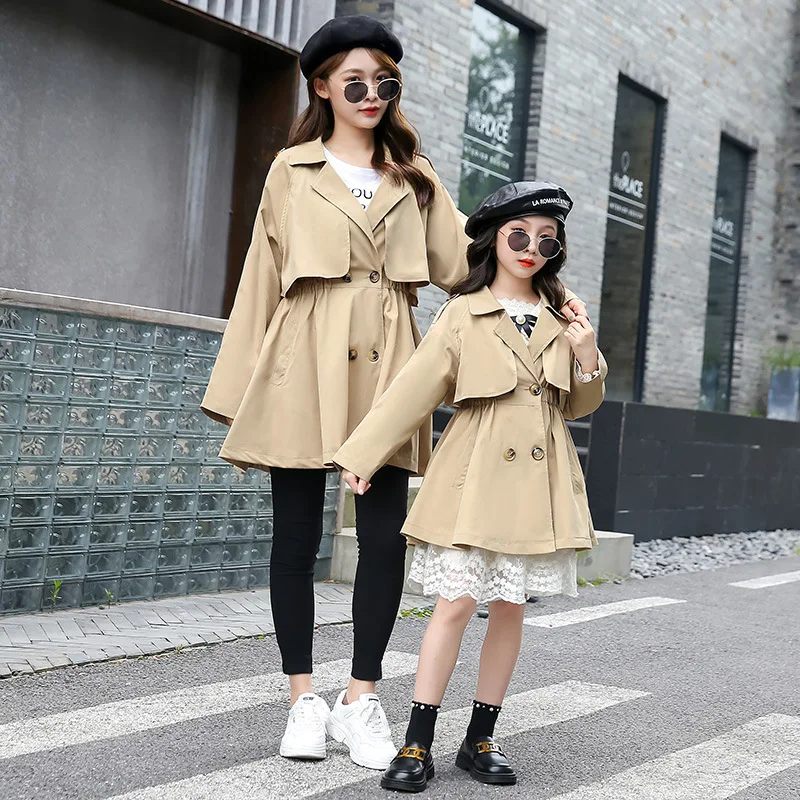 

Spring Mom and Daughter Coat Girl's Windbreaker Coat Mommy and Me Clothes Family Matching Clothes Girls Jacket Coatfor Girl
