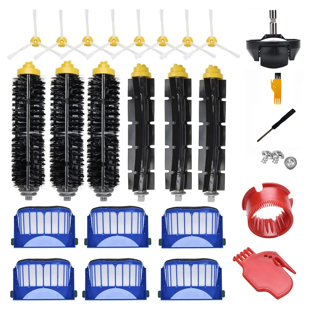 

25Pcs Replacement Parts Accessories for IRobot Roomba 600 Series 690 692 680 660 Side/Sweep Bristle Roller Brush Filter