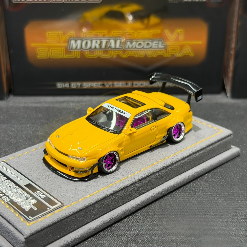 Фото Модель автомобиля Mortal 1:64 S14 GT-SPEC V1 SEIKI OOKAWARA HEC из литого металла №1