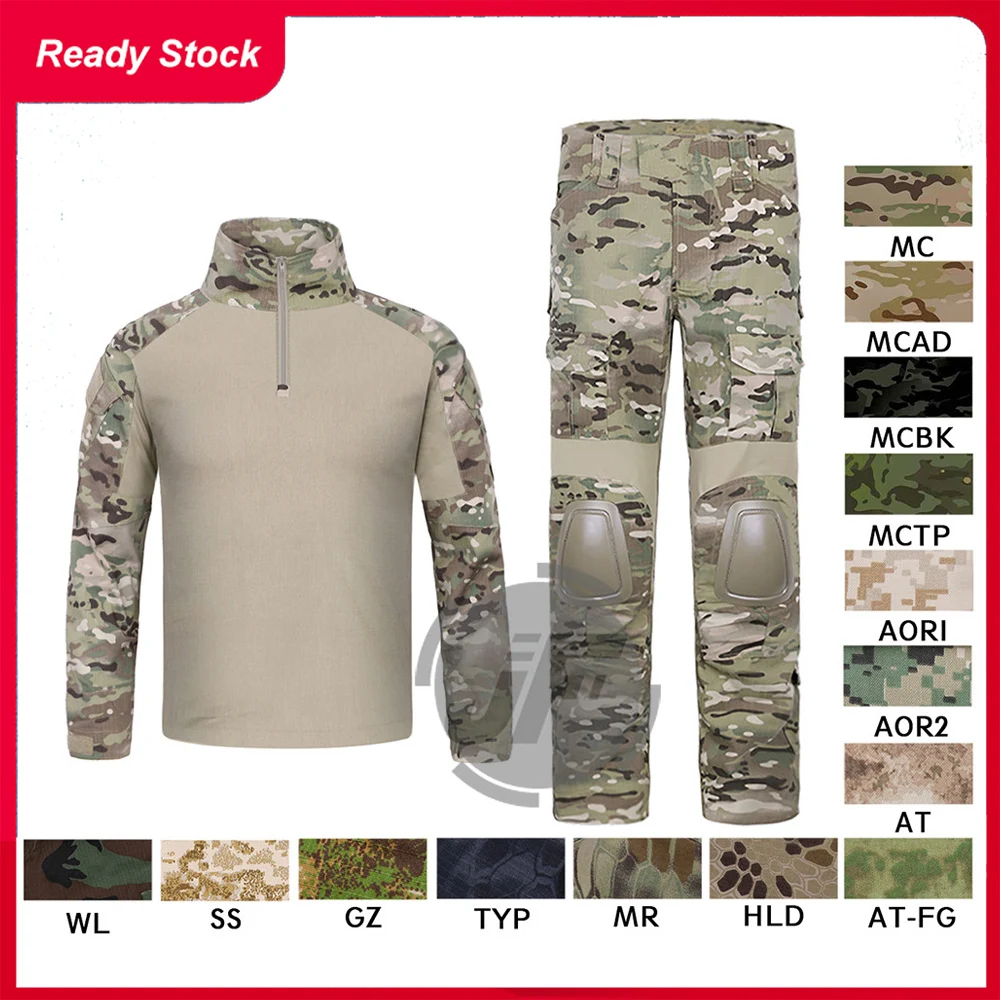 

Emerson G2 Combat Shirt & Pants Tops+Trousers w/ Elbow & Knee Pads Set Tactical Military Airsoft Emersongear GEN 2 BDU Uniform