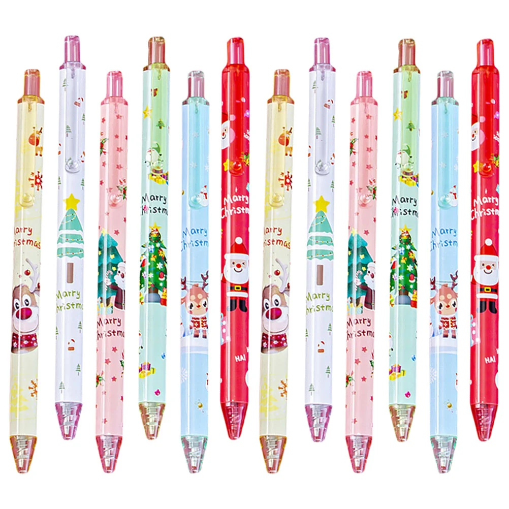 

24 Pcs Gift Christmas Gel Pen Student Office Accessories Plastic Signature Pens