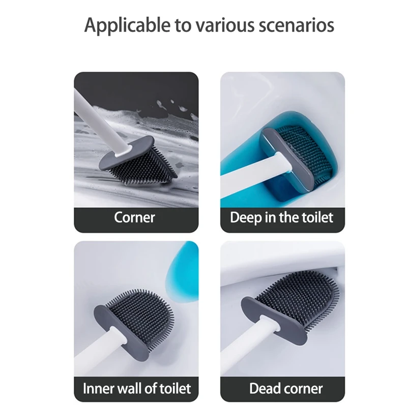 Promotion! Toilet Brush With Holder Bathroom Brushes And Quick Drying Sets Small For Cleanin |