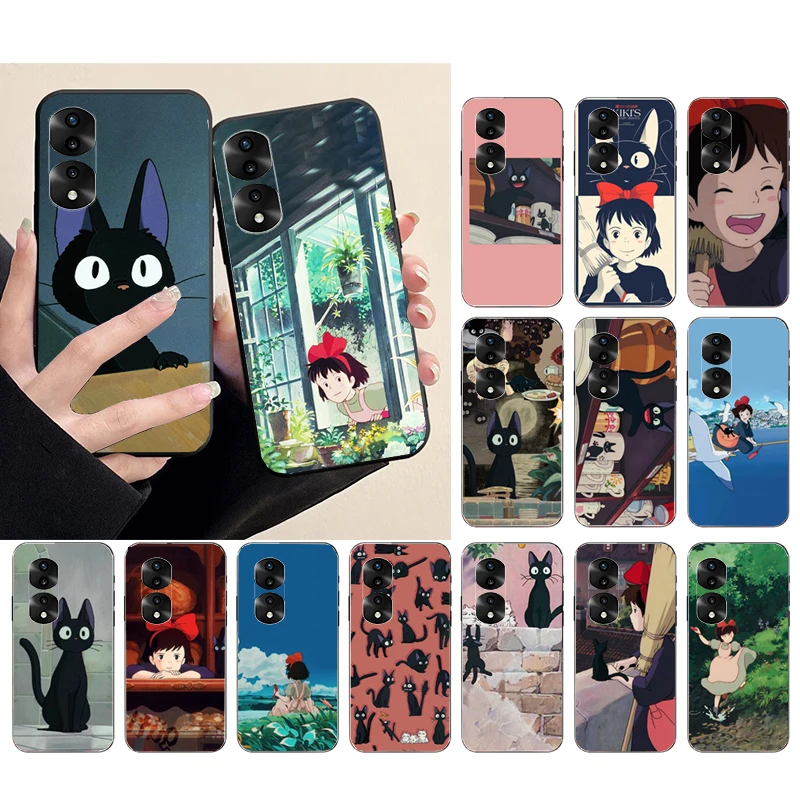 

Jiji kiki's service Cat Phone Case for Huawei Honor X9 X8 X7 X6 70 50 60 Pro 10X 20 Lite 8A 8S 8X 9X 9A 9S 10i Funda