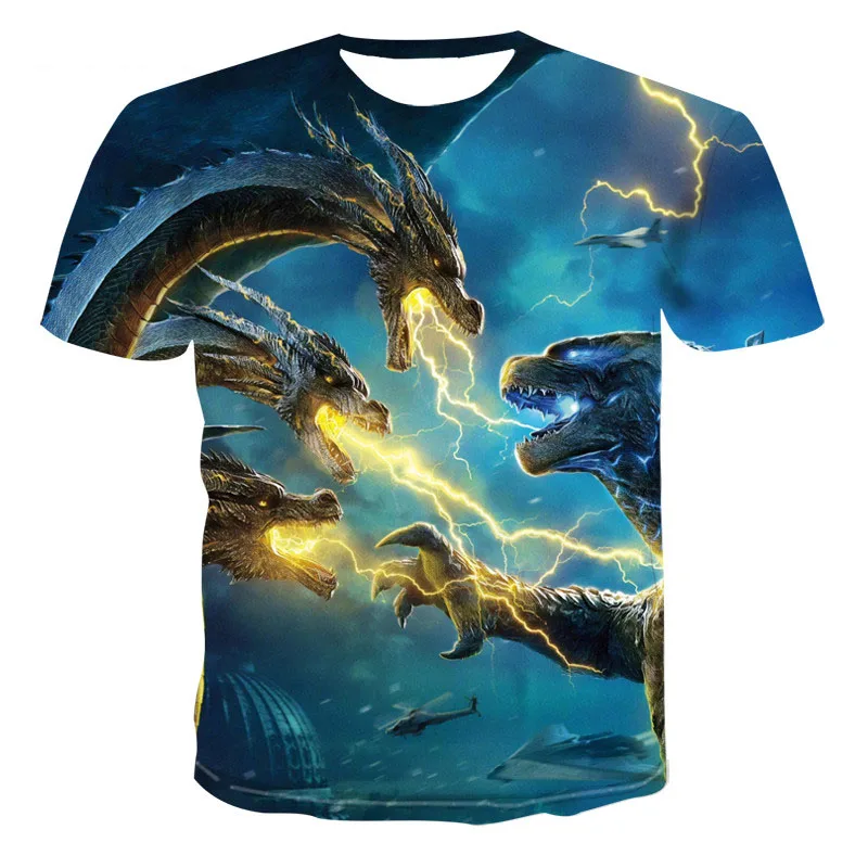 

Dragon Graphic T-shirt Animal Theme Men's T-shirt 3D Fashion Tops Summer Casual T-shirt Men's O-Neck Shirt Large Size Streetwear
