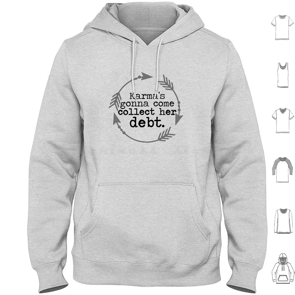 

Karma's Debt Hoodie cotton Long Sleeve Karma Collect Come Saying Wolf Sheeps Yandere Set It Off Song Lyrics Quote Fate