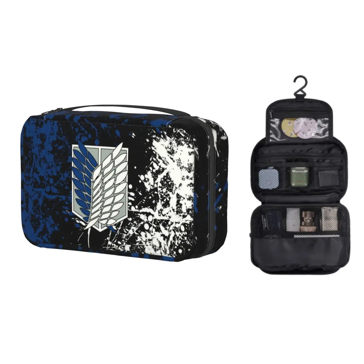 

Косметичка «атака на Титанов» для женщин, дорожный органайзер для косметики, кавайная Аниме Манга, подвесные ранцы