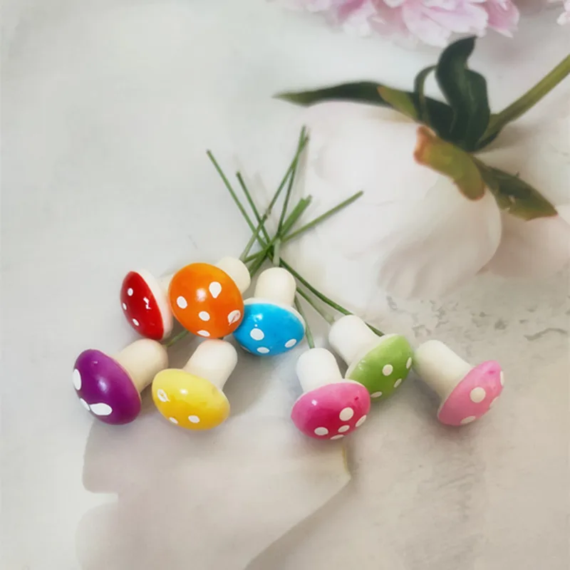 

10Pcs Mini Mushroom Artificial Foam Potted Plants Decor Garden Ornament Resin Craft Moss Decoration Miniature Figurine