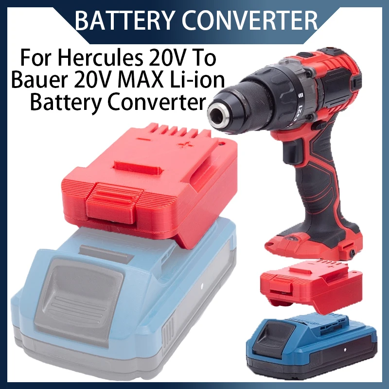 Tool Battery Adapter For Hercules 20V To Bauer 20V MAX Li-ion Battery Converter Compatible with Hercules 20V Li-ion series